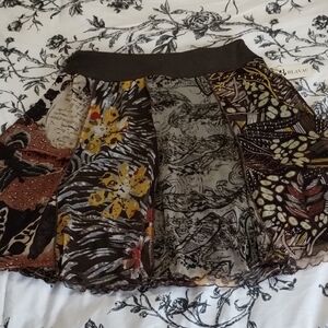 Multicolor Patchwork Skirt